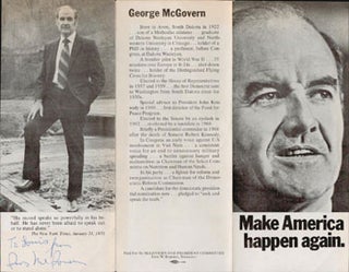 Item #51-5237 Signed flyer for 1972 George McGovern presidential campaign "Make America happen...