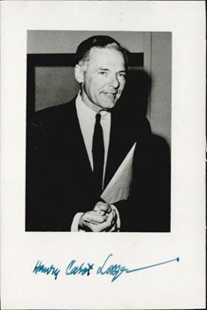 Item #51-5240 Signed photo of Henry Cabot Lodge Jr. Henry Cabot Lodge Jr., 1902 – February 27 July 5, 1985.
