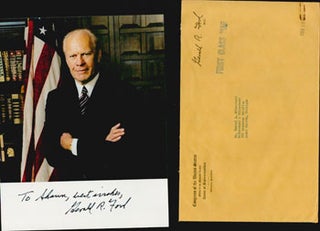 Item #51-5243 Signed color photo from Gerald Rudolph Ford (US president 1974 to 1977.). Gerald...