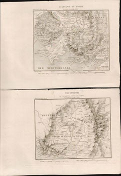 Item #51-5253 Three Map of Greece from "Historire de la Grece": Les Thermopyles, Thesprotie,...