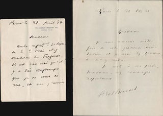 Item #51-5257 4 letters from Abel Bonnard to the salonnière Mme. Edmond Archdeacon (née...
