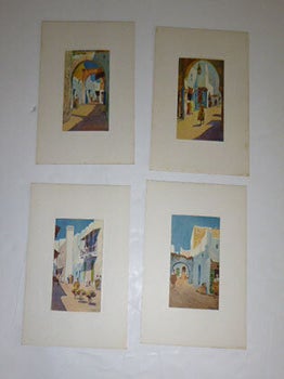 Item #51-5295 Nine color gravures of Morocco (Marruecos). Mariano Bertuchi