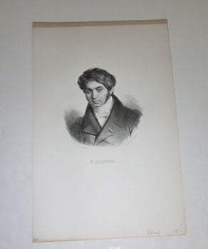 Item #51-5300 Portrait of Jean-Victor Schnetz. First edition of the lithograph. Jules Dupr&eacute