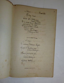 Item #51-5322 Original manuscript (handschriftliche) menus for the Insel-Hotel, Konstanz from...