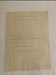 Item #51-5346 Projet de Reconstruction à Vouvant du Pont de la Vallée de Mervent . Original...