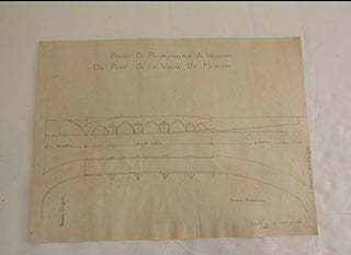 Item #51-5346 Projet de Reconstruction à Vouvant du Pont de la Vallée de Mervent . Original...