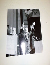 Item #51-5351 Richard Nixon in Victory Mode in 1970. Original photograph. Harold Adler.