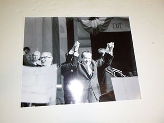 Item #51-5351 Richard Nixon in Victory Mode in 1970. Original photograph. Harold Adler