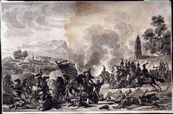Item #51-5380 Napoleonic Battle Scene Original engraving. Jacques COUCHÉ, engraver, after Adolphe ROEHN, 1759-c.1836.