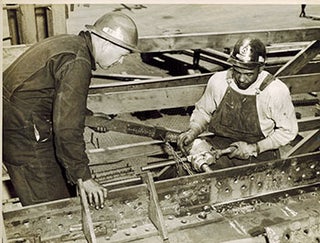 An archive of photos of shipbuilding at the Kaiser Richmond, California Shipyards during WWII.