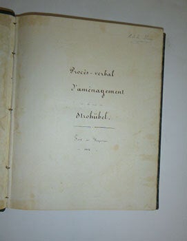 Item #51-5491 Procès-verbal d'aménagement de la série du Canton Strohübel, Forêt de...