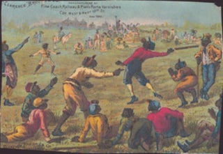 Item #51-5526 Baseball at Blackville. African-Americans playing a game of baseball. Trade card...