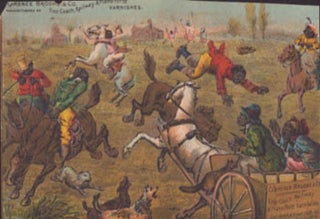Item #51-5533 African-Americans in comical horse riding scene. [Fox-Hunting in Blackville?]....
