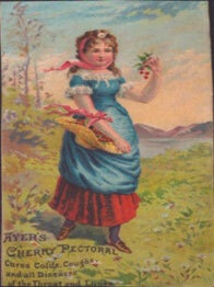 Item #51-5535 Ayer's cherry pectoral cures colds, coughs, and all diseases of the throat and...