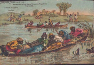 Item #51-5540 African-Americans in Canoes. Brooks & Co. Clarence Brooks . Fine Coach, Railway...