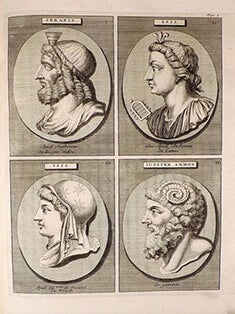 Le Grand Cabinet Romain, ou Recueil d'Antiquitez Romaines: Qui Consistent en Bas Reliefs, Statues des Dieux Et des Hommes, Instruments Sacerdotaux, Lampes. Urnes, Seaux, Brasselets, Clefs, Anneaux, & Phioles lacrimales, que l'on trouve a Rome. Avec des explications de Michel Ange De La Chausse. First edition.