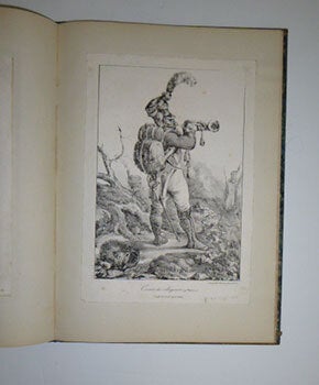 Album lithographique par Charlet. La vieille armée française. (Costumes d'Infanterie, armée de 1809) First edition.