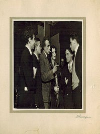 Item #51-5575 Portrait of the Russian director Vsevolod Meyerhold with teh actress Zinaida...