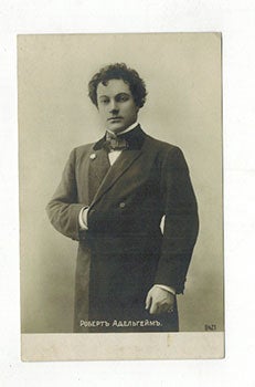 Item #51-5581 Portrait of the Russian-Jewish actor Robert Adelheim (1860-1934). First edition of...