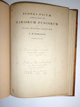 Item #51-5601 Icones pictae Specierum rariorum Fungorum in Synopsi Methodica descriptarum =...