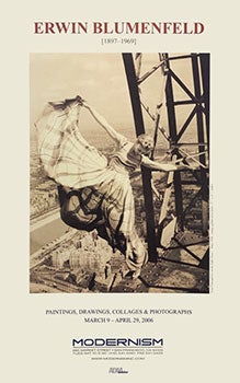 Item #51-5623 Lisa Fonssagrives on the Eiffel Tower, Paris, 1939. Erwin Blumenfeld Exhibition...
