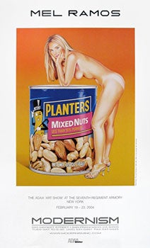 Item #51-5628 Mixed Nuts. Mel Ramos Exhibition poster. Mel Ramos, 1935 -2018