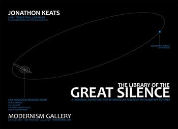 Keats, Jonathon (born 1971) - Jonathon Keats: The Library of the Great Silence. Exhibition Poster