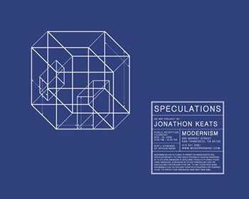 Keats, Jonathon (born 1971) - Jonathon Keats: Speculations. Exhibition Poster