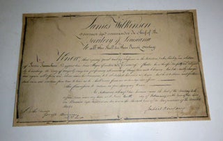 Item #51-5663 Commission by James Wilkinson as Governor and Commander in Chief of the Louisiana...