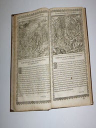 Figures des histoires de la Saincte Bible, accompagnees de briefs discours, contenans la plus grande partie des histoires sacrees du vieil & nouveau Testament, & des oeuvres admirables du Dieu vivant ... Original printing.