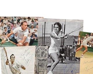 Item #51-5684 Autograph collection of famous tennis players from the 1960s and 1970s. Rod Laver,...