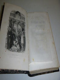 Notre-Dame de Paris : édition illustrée d'aprés les dessins de Mm. E. de Beaumont, L. Boulanger, Daubigny, T. Johannot, de Lemud, Messonnier, C. Roqueplan, de Rudder, Steinheil, gravés. First edition.