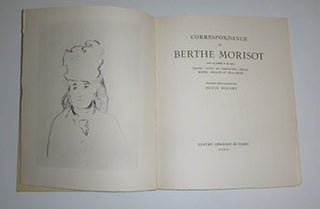 Item #51-5697 Correspondance de Berthe Morisot avec sa famille et ses amis, Manet, Puvis de...