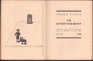 Item #51-5708 Un divertissement. Avec un Frontispice de Max Ernst. Traduit par Henri Parisot....