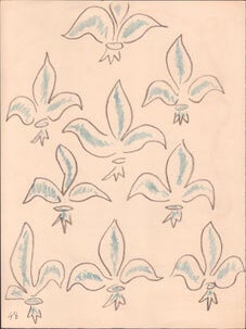 Item #51-5874 "Jeunes amoureux nouveaux," from Poèmes de Charles d'Orléans. Original...