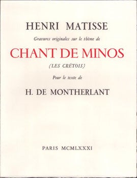 Item #51-5877 Title page and 1 leaf from "Chant de Minos (Les Crétois)." Original printing....