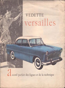 Item #51-5890 Vedette Versailles catalogue. 1955. First edition. Ford SA Francaise