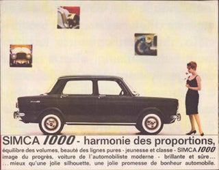 Item #51-5894 Simca 1000 Catalogue. . First edition. Société des Automobiles Simca