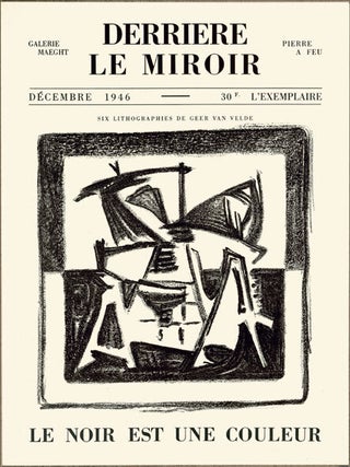 Item #51-5970 Derrière Le Miroir n°1. »Le noir est une couleur » Second edition. Jacques...