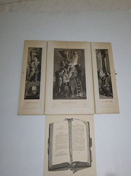 Les Chefs-d'oeuvre de Rubens &agrave; la Cath&eacute;drale d'Anvers. (Rubens' Masterpieces at the Antwerp Cathedral.) Two triptychs with gold cross clasps. First editions.