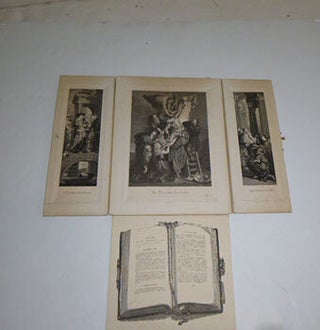 Les Chefs-d'oeuvre de Rubens à la Cathédrale d'Anvers. (Rubens' Masterpieces at the Antwerp Cathedral.) Two triptychs with gold cross clasps. First editions.