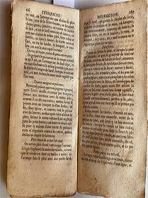 La Nouvelle cuisinière bourgeoise contenant.... 1) Les Recettes générales et particulières pour faire une bonne cuisine à peu de frais...,2) L'Art de trousser la volaille et le gibier,....3) La Dissection des viandes,....4) La Manière de conserver les pommes de terre et de les accommoder de trente-six façons différentes, ....5) La Manière de servir une table de huit, douze, seize et vingt couverts,..6) La Pâtisserie, l'office et les confitures de tout genre et de toute espèce...... .....SUIVIE de La Bonne ménagère de la ville et des champs qui enseigne les moyens propres à élever la volaille, à faire le beurre et le fromage, à conserver les légumes, les fruits, composer les vinaigres, liqueurs, pâtes, ratafias de ménage et diverses boissons économiques Précédée d'une Instruction nécessaire à un maître de maison qui veut faire les honneurs de la table terminée par Un petit traité sur les vins et la manière de soigner sa cave.. Fifth edition.