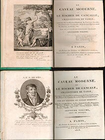 Le caveau moderne, ou Le rocher de Cancale, chansonnier de table, composé des meilleures chansons de l'ancien caveau, des diners de Vaudeville et de l'épicurien français. (Par les auteurs de l'Épicurien français). 9 vols. First editions