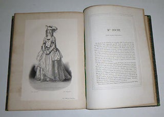 Galerie des artistes dramatiques de Paris / quarante-vingts portraits en pied dessinés d'après nature par Al. Lacauchie, et accompagnés d'autant de portraits littéraires. Vols. I + II avec 20 portraits supplémentaires. First edition.