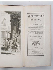 Architecture moderne ou l'art de bien bâtir pour toutes sortes de personnes: divisée en six livres. First editions.