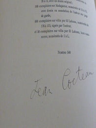 Item #51-6544 Jean Cocteau. Dessins. First edition, signed. Jean Cocteau