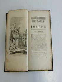 Histoire de Joseph : accompagnée de dix figures rélatives aux principaux evenemens de la vie de ce fils du patriarche Jacob et gravées sur les modèles du fameux Reimbrandt. First edition