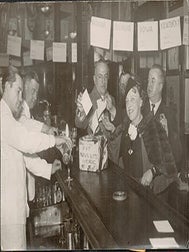 Item #51-6610 American expatriates voting at a bar near the Opéra in Paris in 1936. Original...
