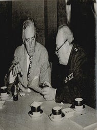 Item #51-6621 Pres. Franklin D. Roosevelt reets with PM Winston Churchill in Yalta in...