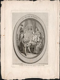 Item #51-6659 Le Déjeuné de Ferney. (Portrait of Voltaire with Father Adam, Jean Benjamin de...